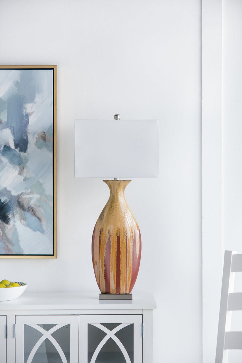 16x10.5x36 In Ceramic Table Lamp by HouseOfZazla
