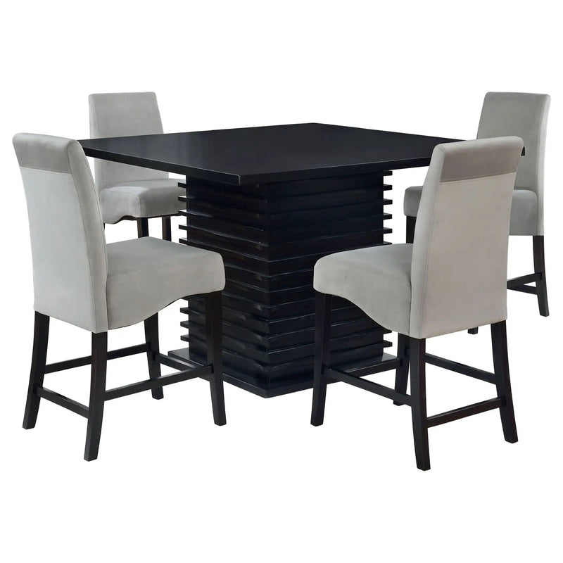 Stanton 5-piece Square Counter Height Dining Table Set Grey by Unique Piece Furniture