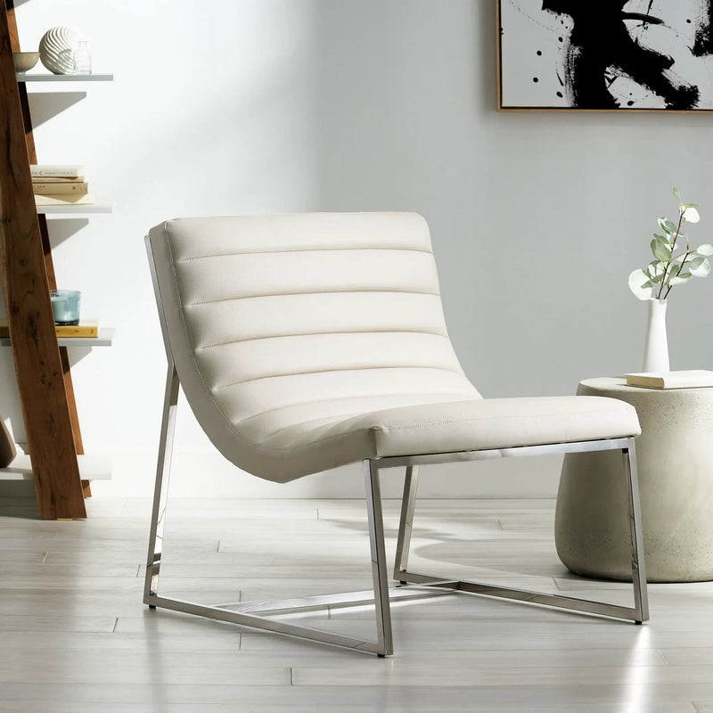 Wilmouth Roll Occasional Chair - White by HouseOfZazla
