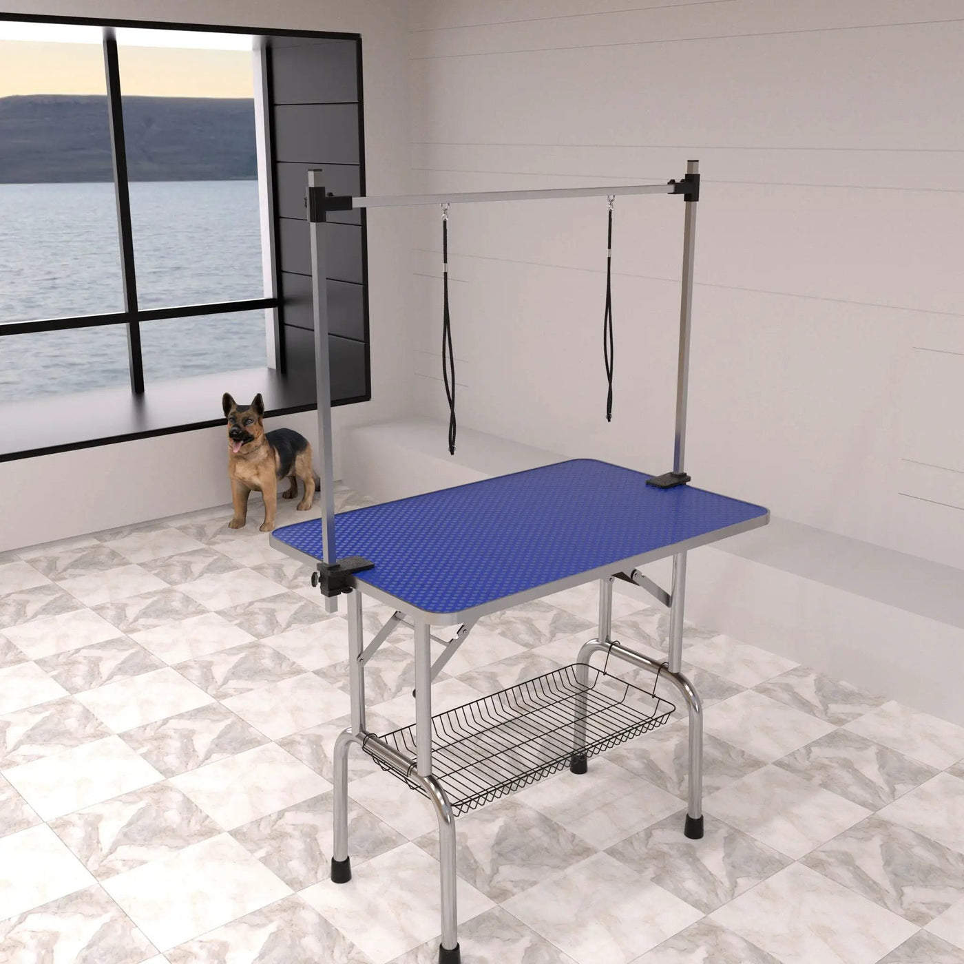 Large Grooming Table For Pet Dog And Cat With Adjustable Arm And Clamps Large Heavy Duty Animal Grooming Table by HouseOfZazla