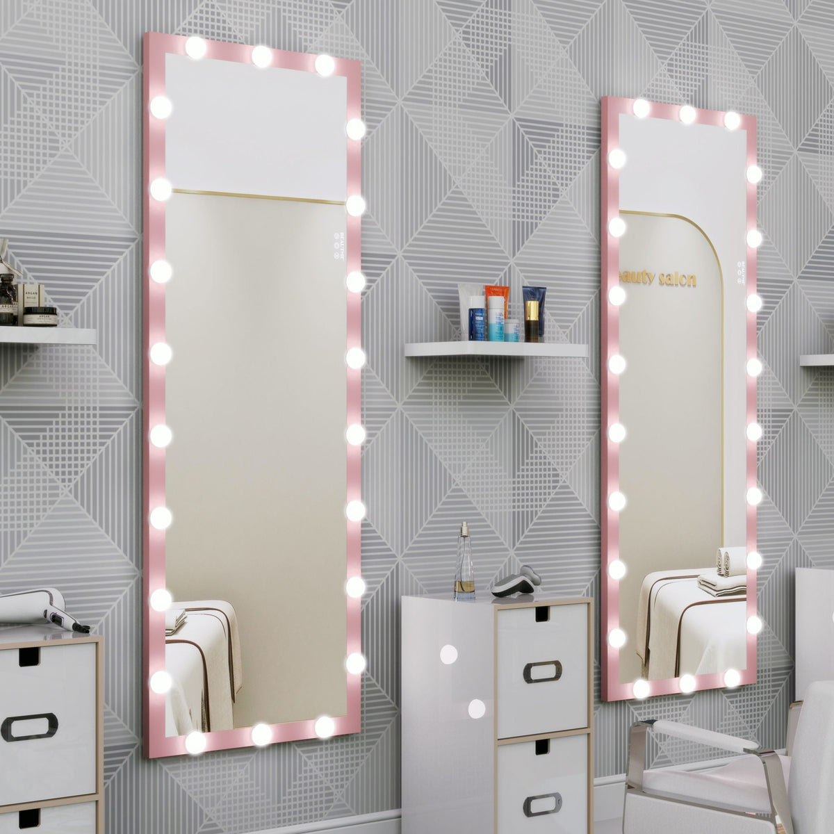 Full Length Mirror with Lights and Touch Control – Pearl Silver, Black, or Pink, photo 14 of 40