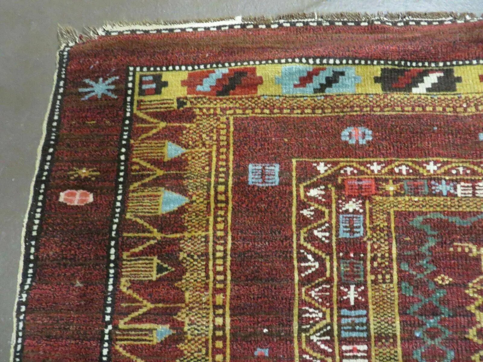4' X 6' Antique Handmade Caucasian Shirvan Russian Armenian Wool Rug Colorful by Jewel Rugs
