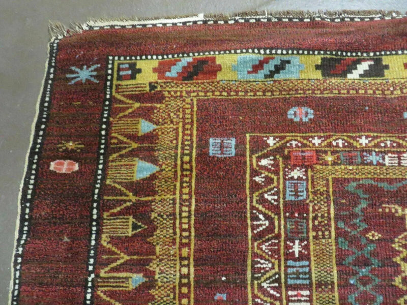 4' X 6' Antique Handmade Caucasian Shirvan Russian Armenian Wool Rug Colorful by Jewel Rugs