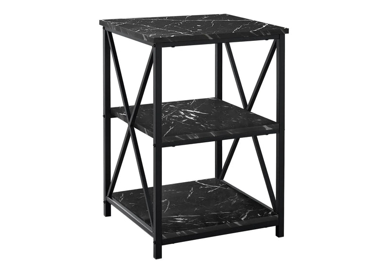 3 Tier Accent Table Side Marble Look Contemporary & Modern by HouseOfZazla