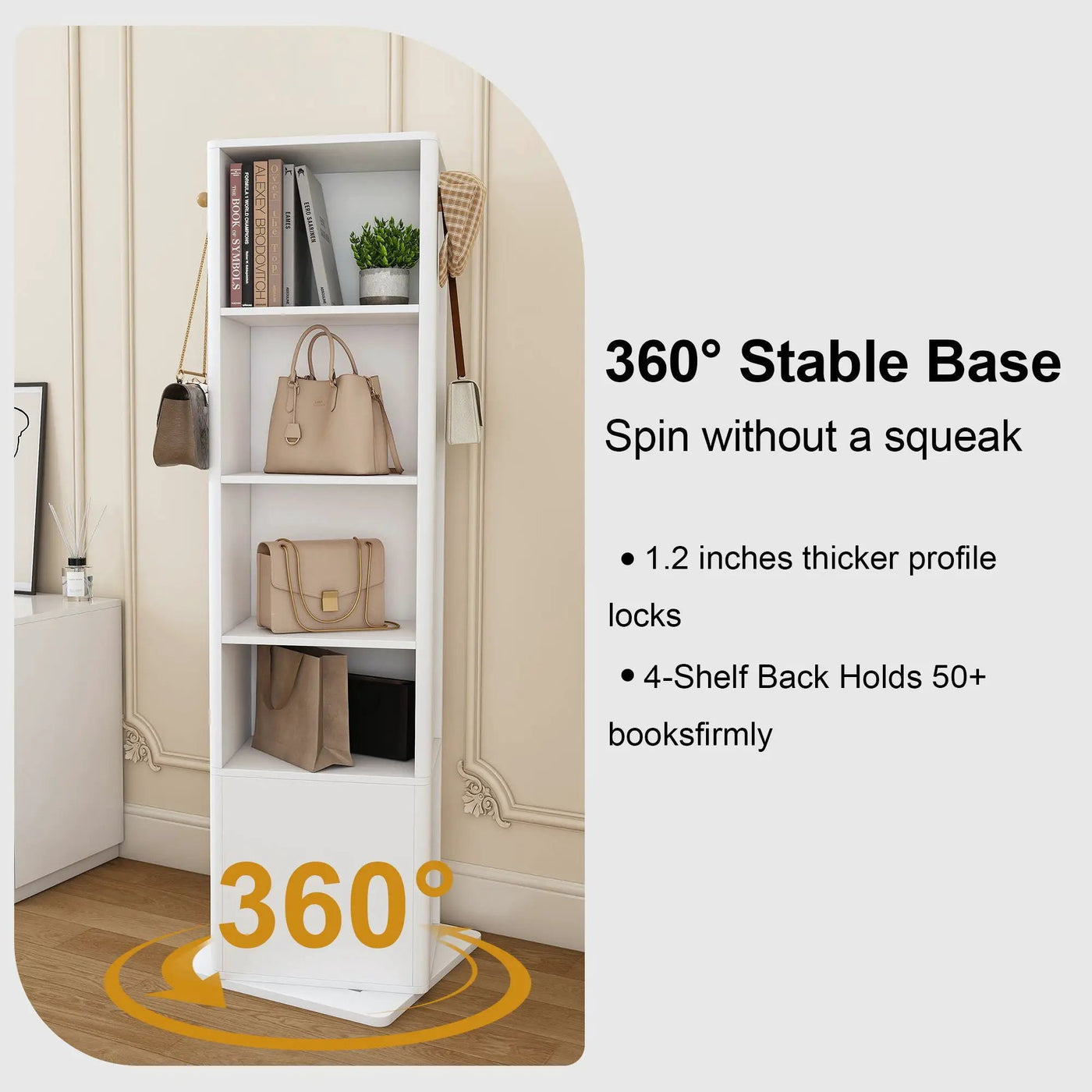 360° Rotating Makeup Cabinet With Full Length Mirror by Unique Piece Furniture