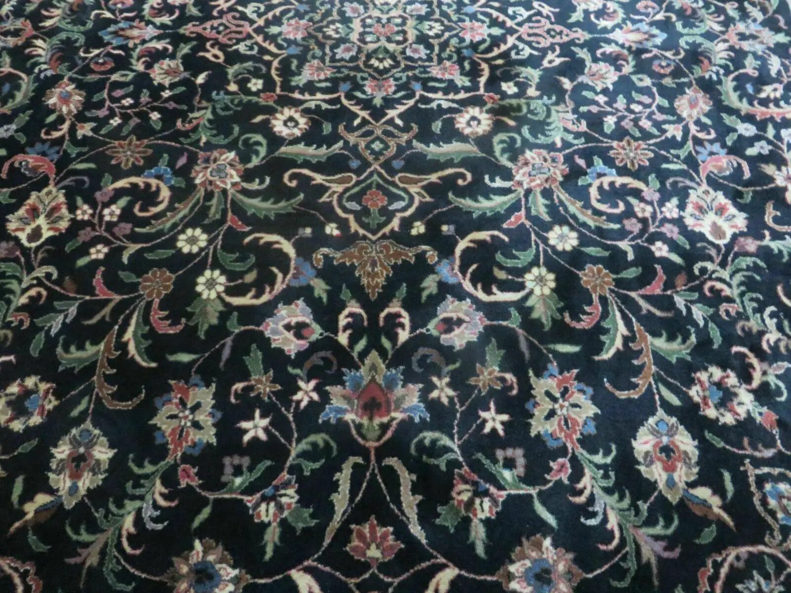 Indo Persian Rug 8x10, Wool Handmade Floral Carpet by Jewel Rugs