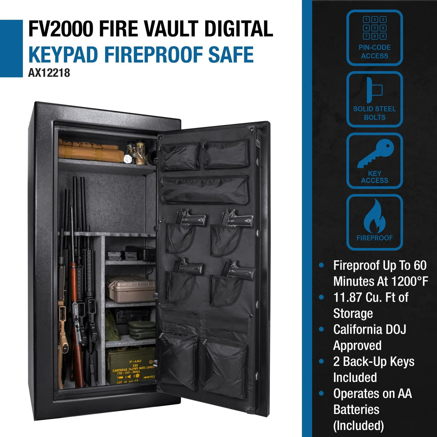 Tall Fireproof Protection Safe Vault by HouseOfZazla