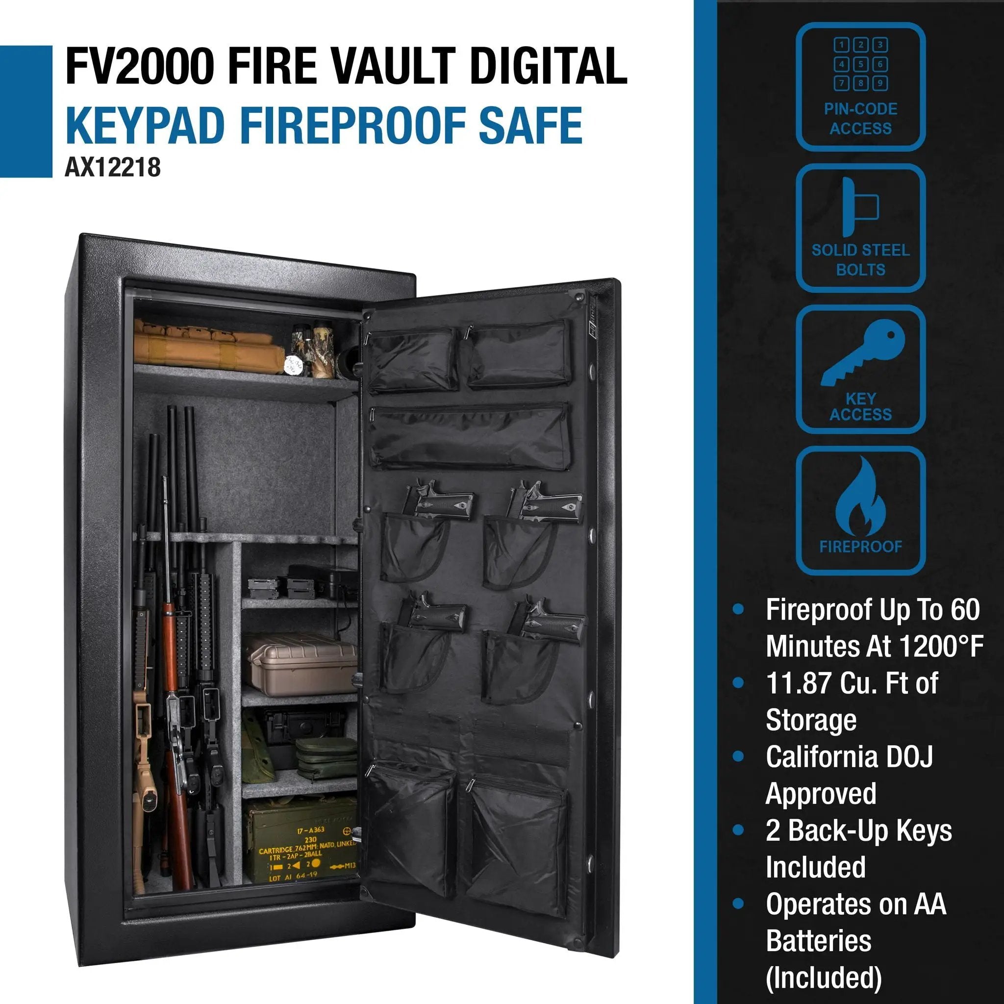 Tall Fireproof Protection Safe Vault by HouseOfZazla