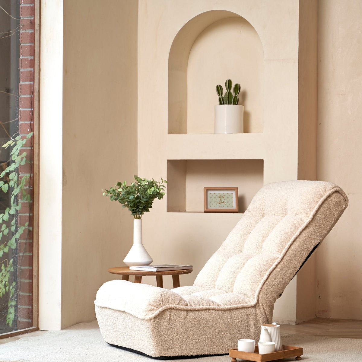 Reclining Japanese Chair with Adjustable Back - Fabric, photo 6 of 12
