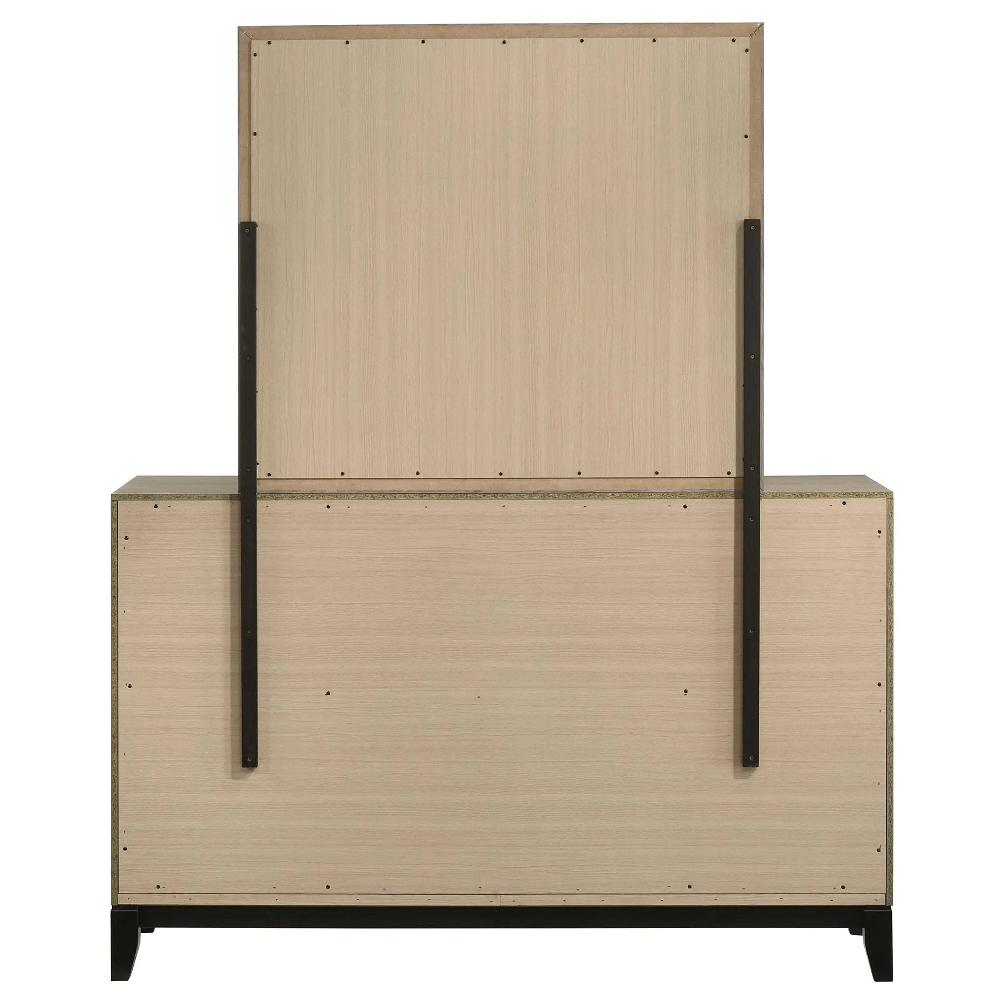 Watson 6-drawer Bedroom Dresser and Mirror Light Taupe by Unique Piece Furniture