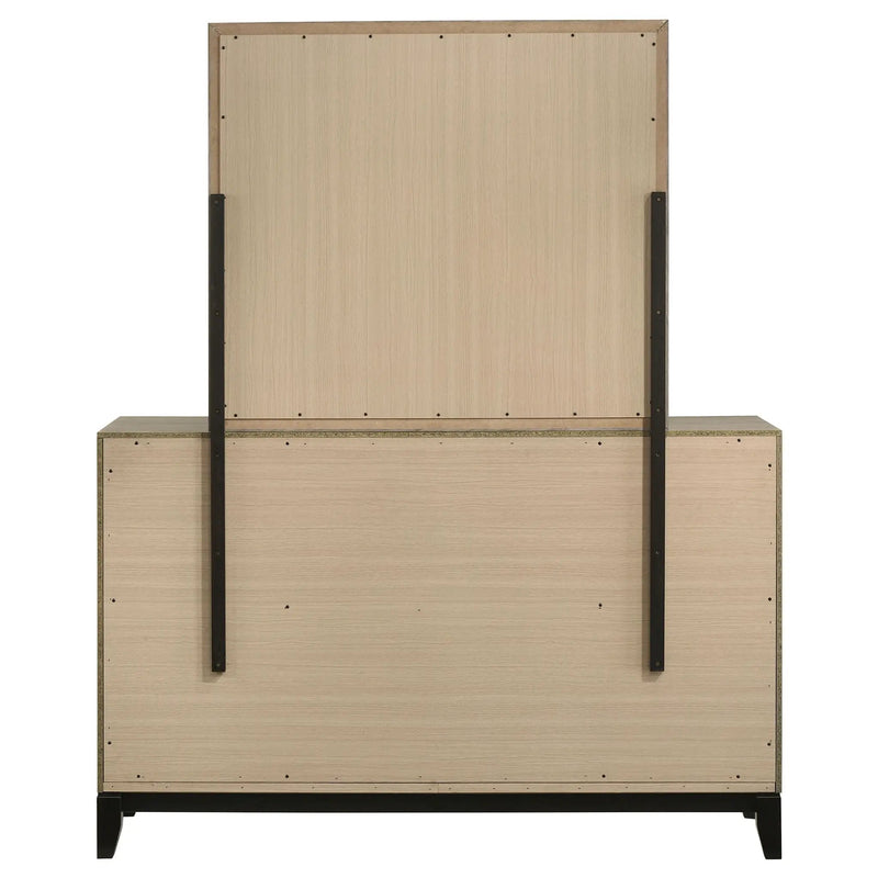 Watson 6-drawer Bedroom Dresser and Mirror Light Taupe by Unique Piece Furniture