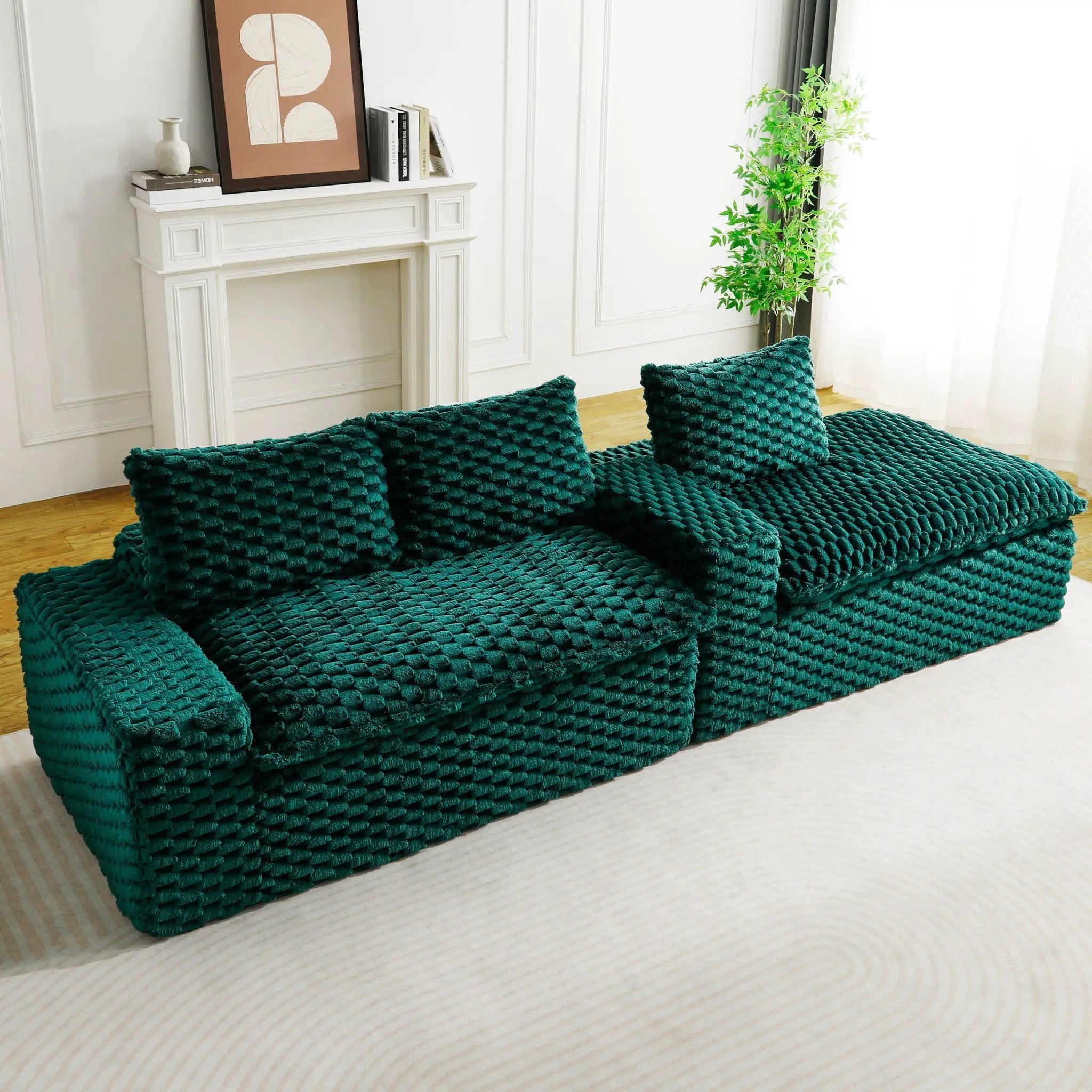Modular Sofa, Convertible Twin Seat With Chaise Lounge by HouseOfZazla