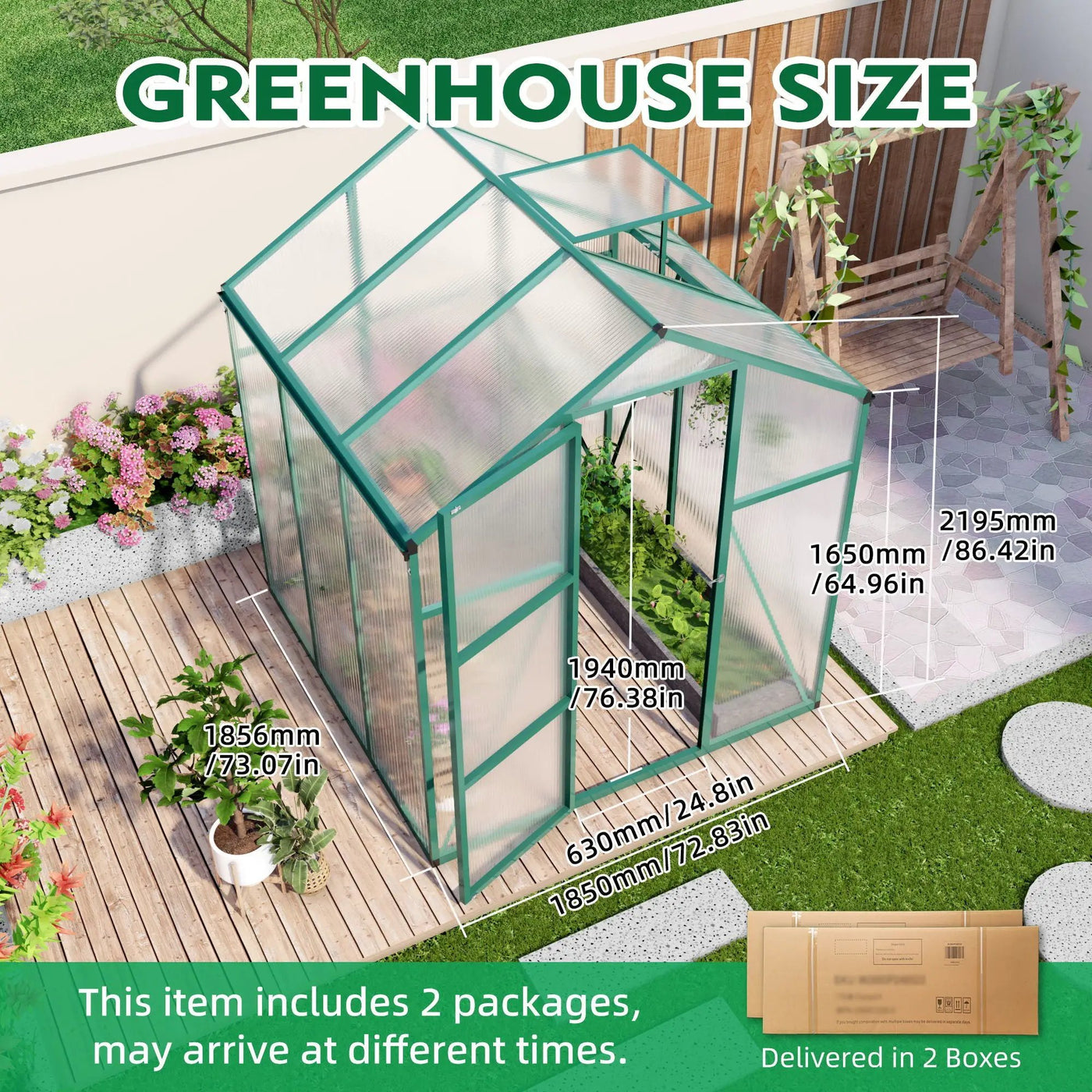 Polycarbonate Walk-In house, Raised Base For Outdoor In All Season by HouseOfZazla