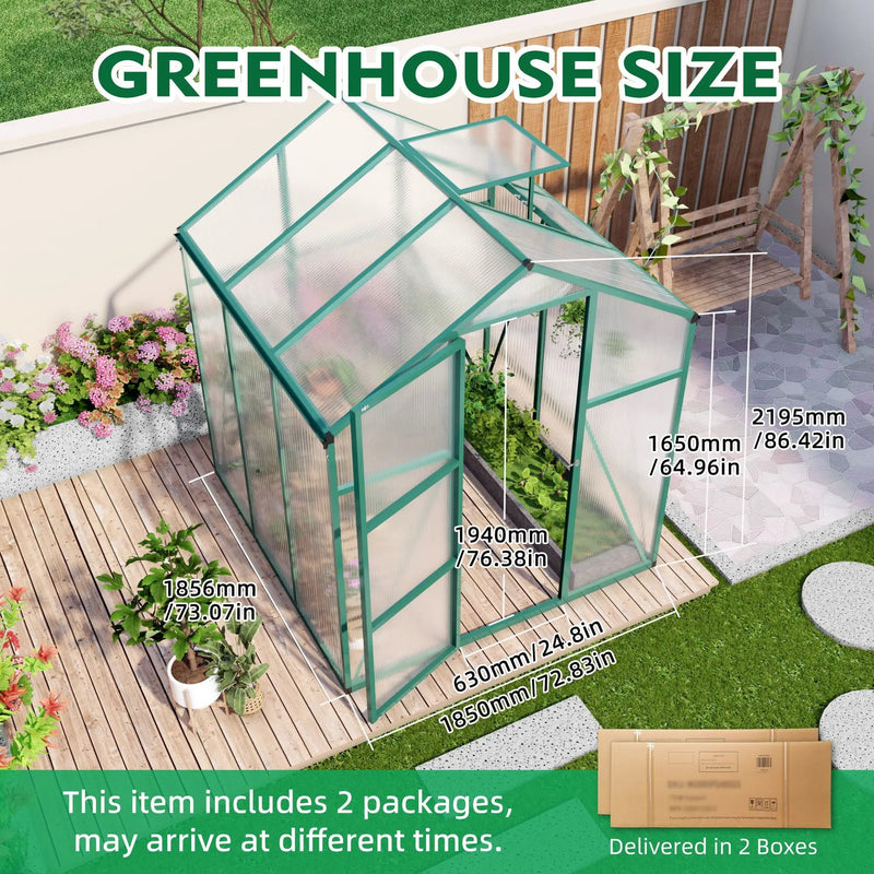 Polycarbonate Walk-In house, Raised Base For Outdoor In All Season by HouseOfZazla