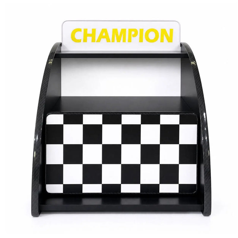 Kids Racing Car Nightstand with Open Storage Shelf by HouseOfZazla