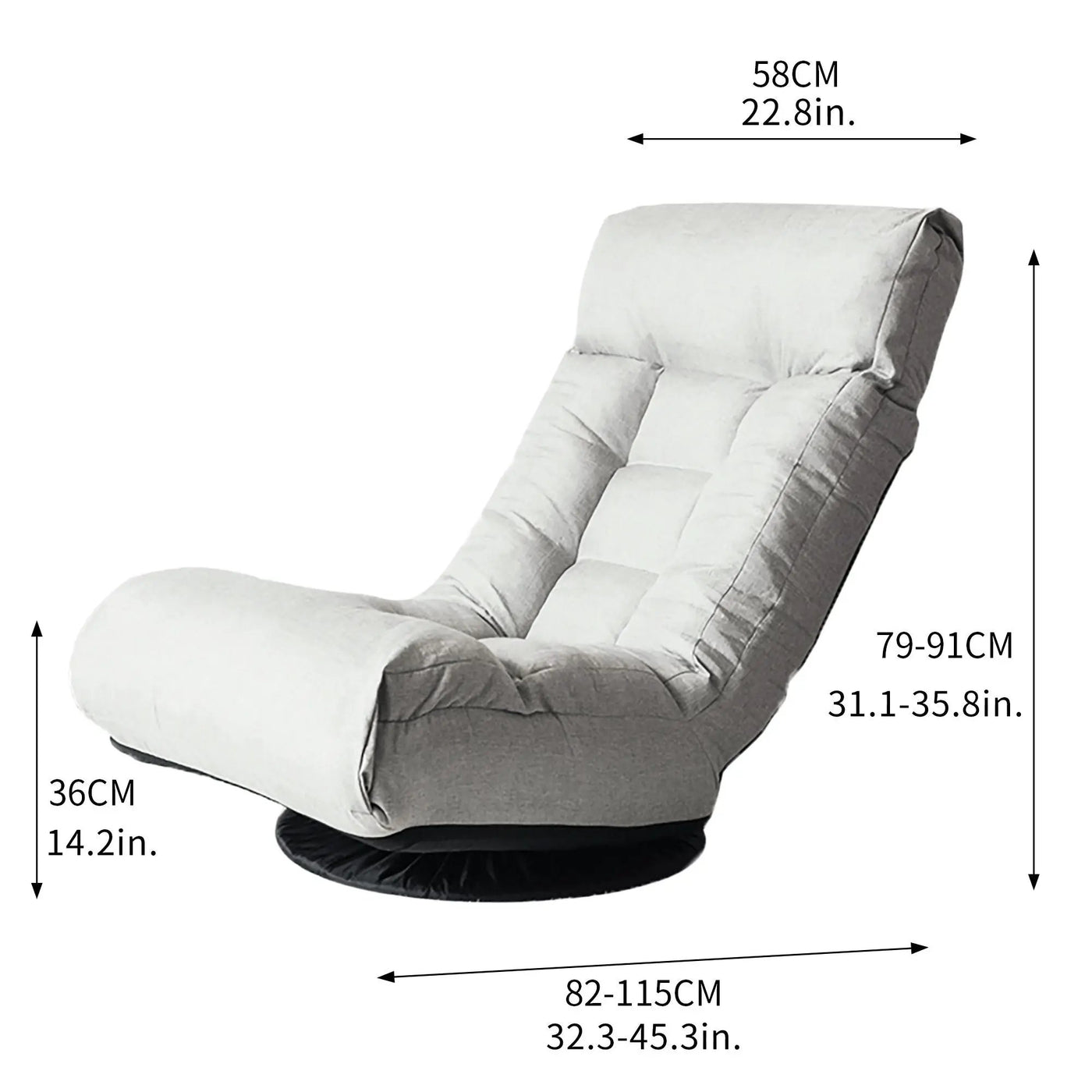 Adjustable Japanese Reclining Floor Chair Sofa With Metal Frame For Living Room by HouseOfZazla