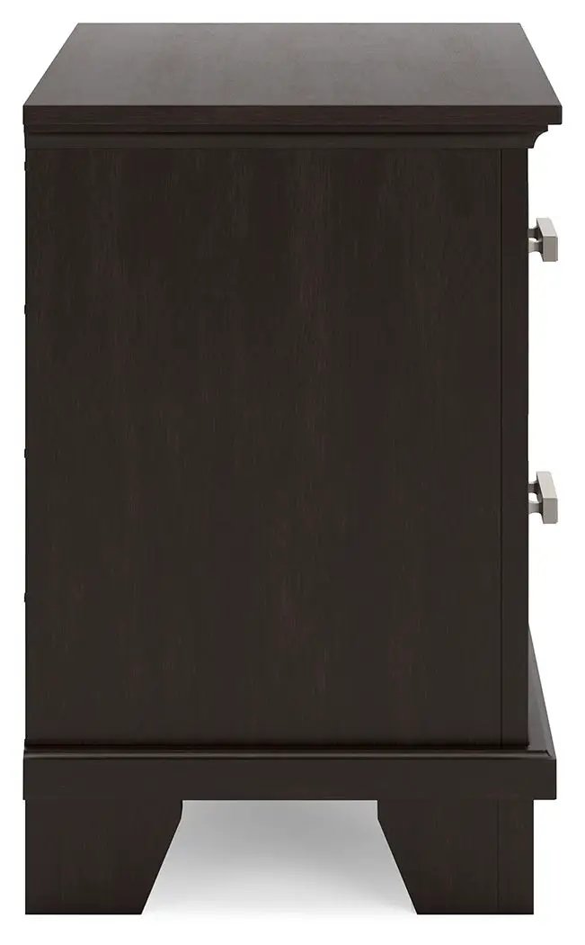 Covetown - Two Drawer Night Stand - Dark Brown by Unique Piece Furniture