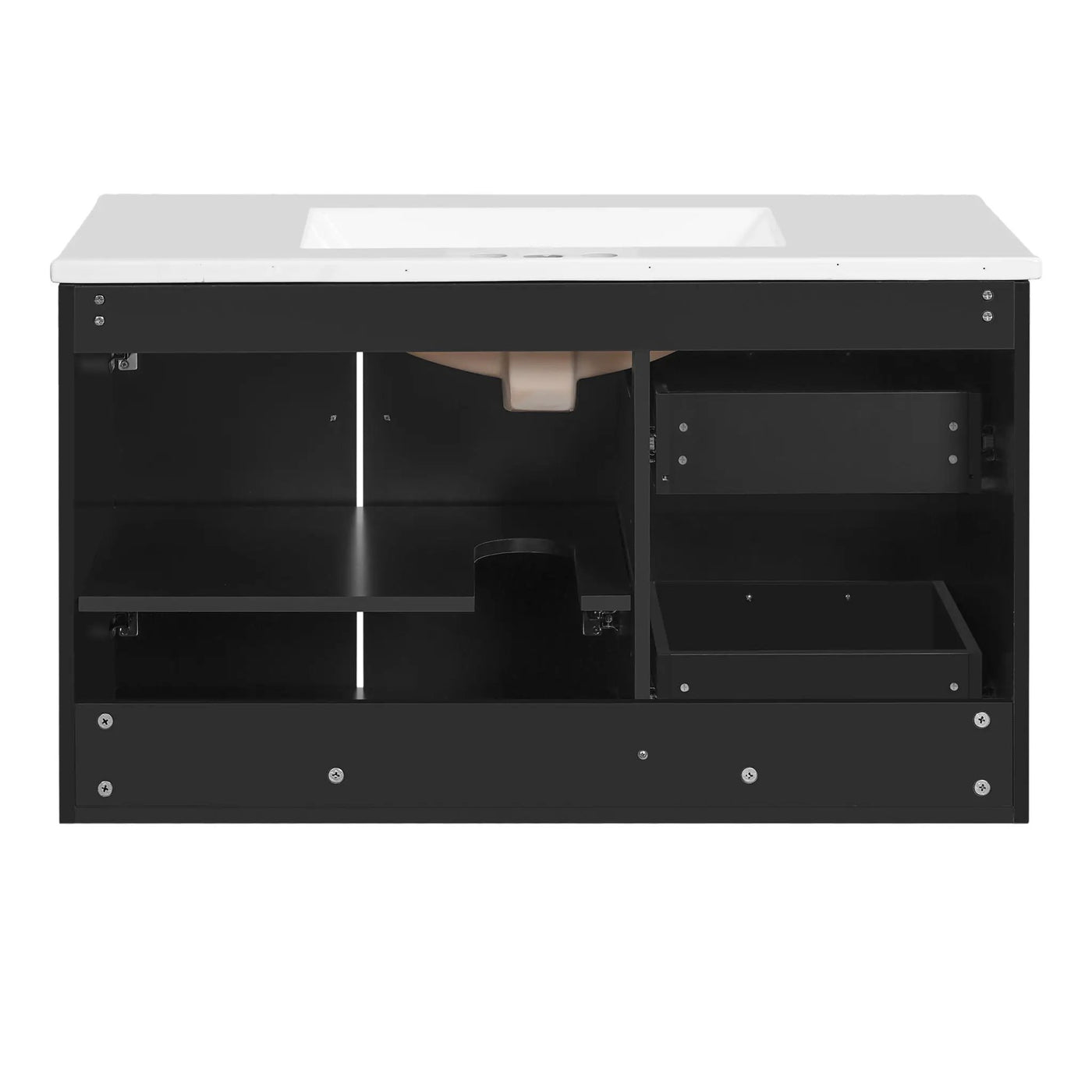 Wall Mounted Bathroom Vanity & Sink, 2 Drawers by HouseOfZazla