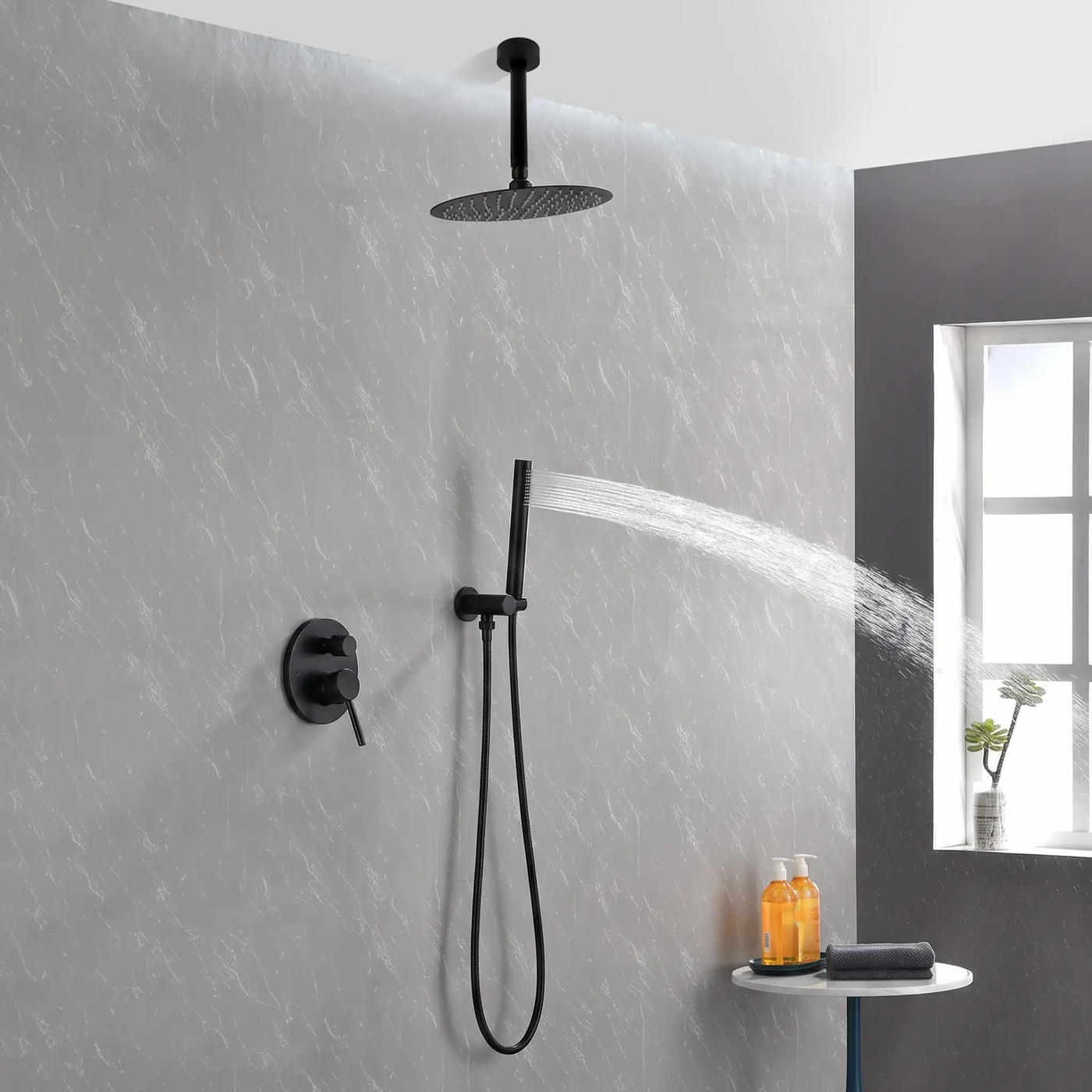 Matte Black Shower Head Set by HouseOfZazla
