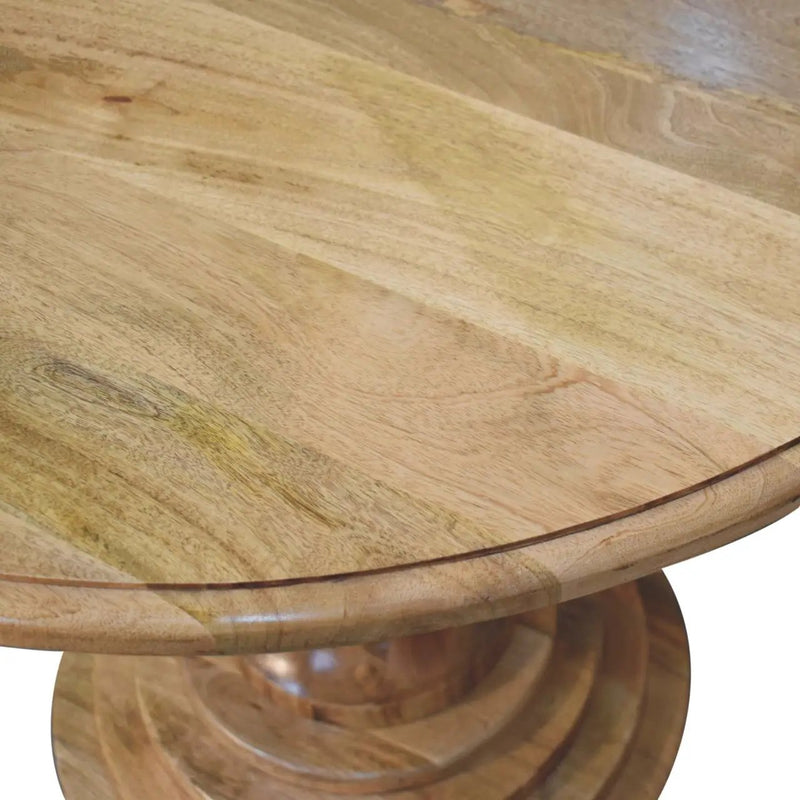 Solid Wood Round Turned Dining Table by HouseOfZazla