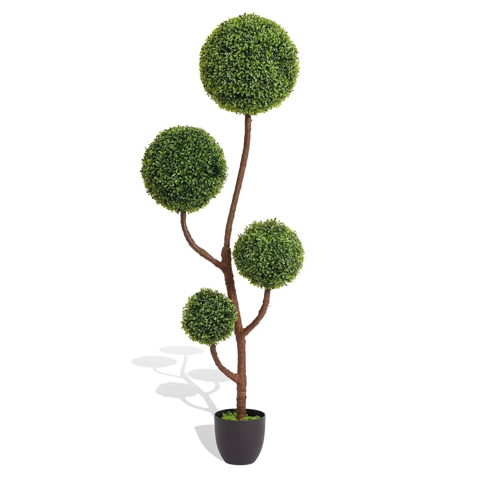 Artificial Boxwood Topiary Tree Triple Ball Shaped Faux Plant 150 Cm - Green by Unique Piece Furniture