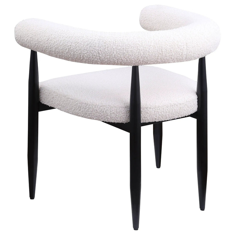 Notting - Upholstered Dining Arm Chair (Set of 2) In And Open C Shaped Backrest - Cream by HouseOfZazla