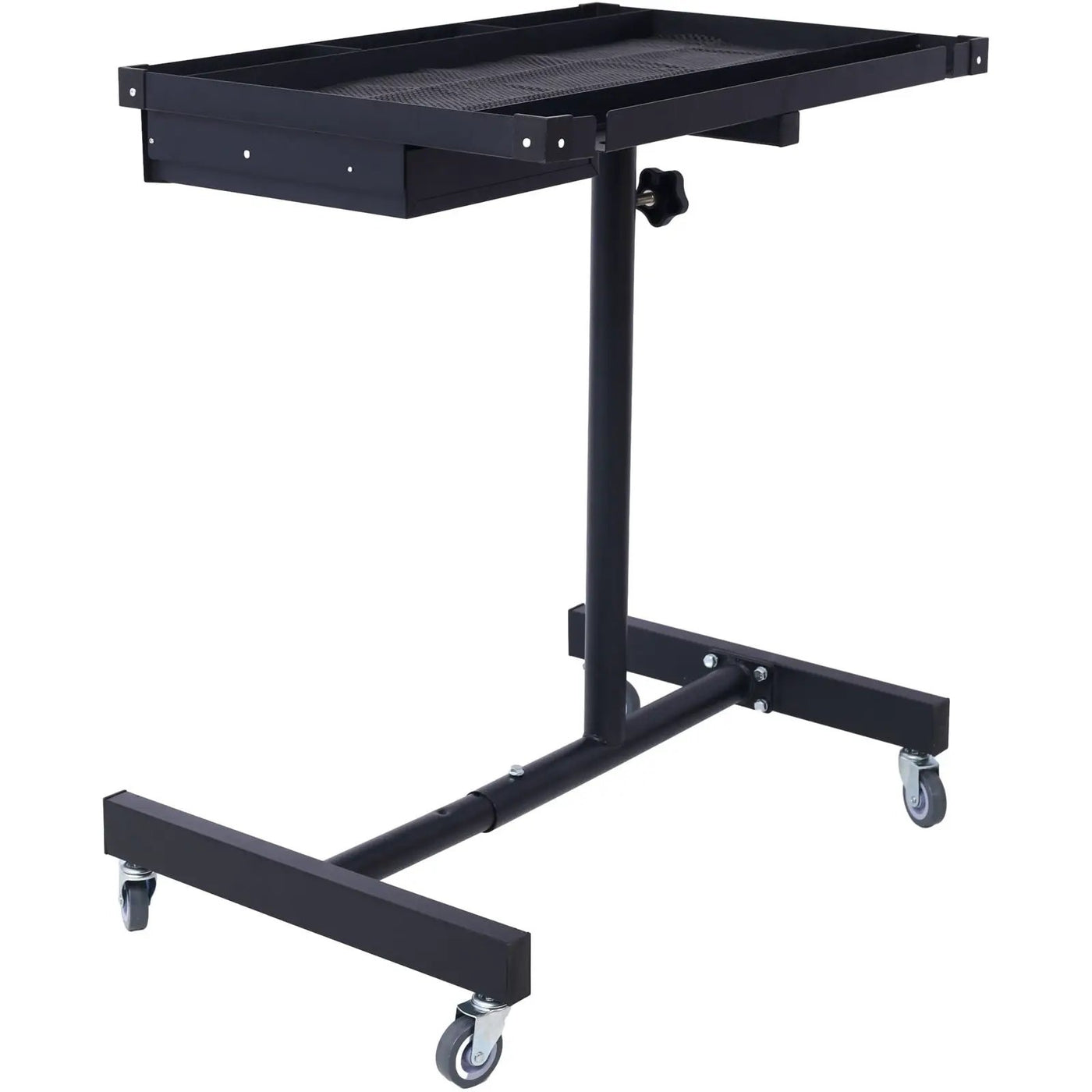 Adjustable Tear Down Work Table With Drawer For Garages, Repair Shops, And Diy, Portable, (4) 2.5" Swivel Casters, 220 Pound Capacity, Rubber Corners, Heavy Duty Steel by HouseOfZazla