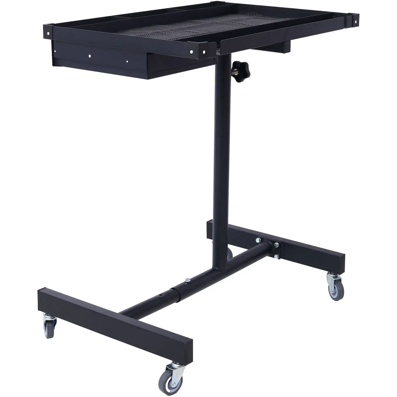Adjustable Tear Down Work Table With Drawer For Garages, Repair Shops, And Diy, Portable, (4) 2.5" Swivel Casters, 220 Pound Capacity, Rubber Corners, Heavy Duty Steel by HouseOfZazla