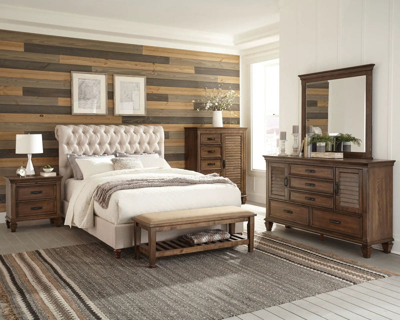 Devon 57-inch Upholstered Full Panel Bed Beige by Unique Piece Furniture