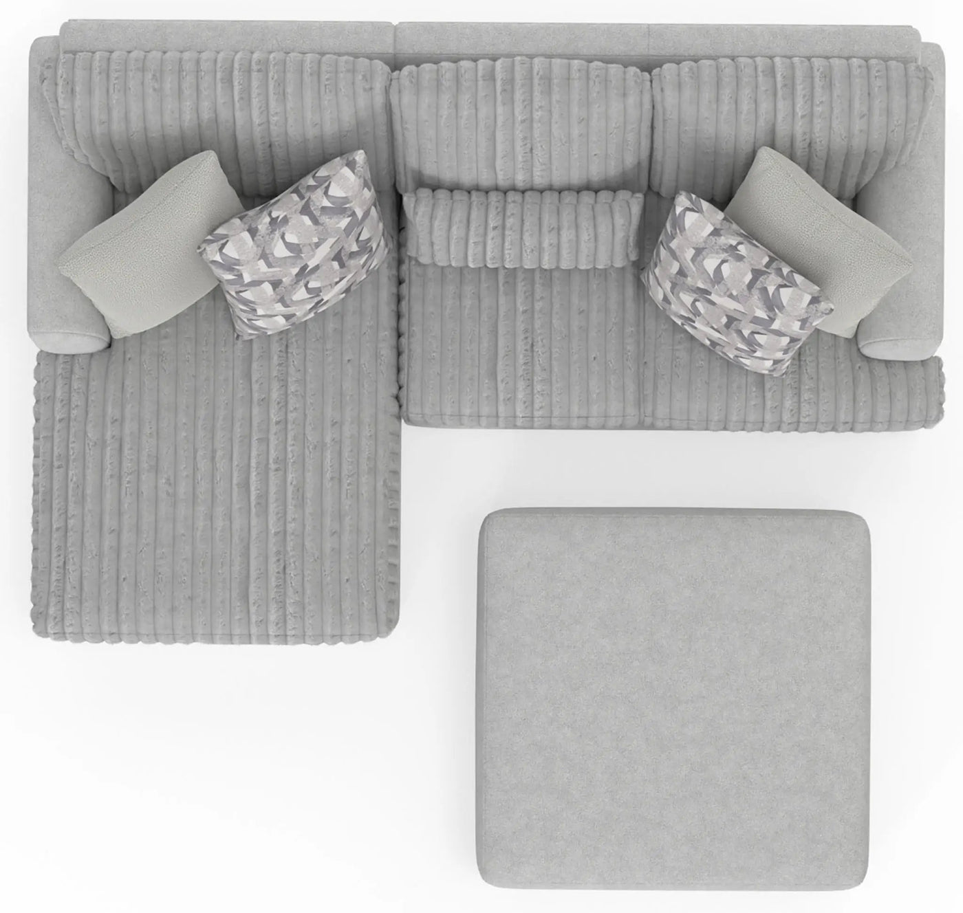Titan - Sectional With Comfort Coil Seating, Cocktail Ottoman And Accent Pillows Included by Unique Piece Furniture
