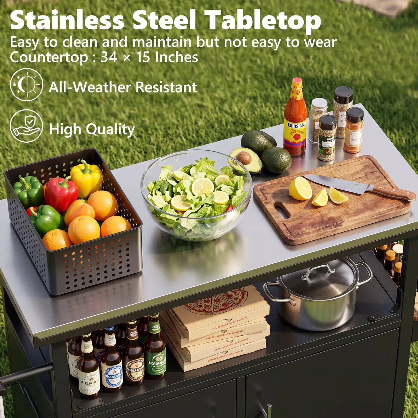 Outdoor Grill Cart with Patio Furniture by HouseOfZazla