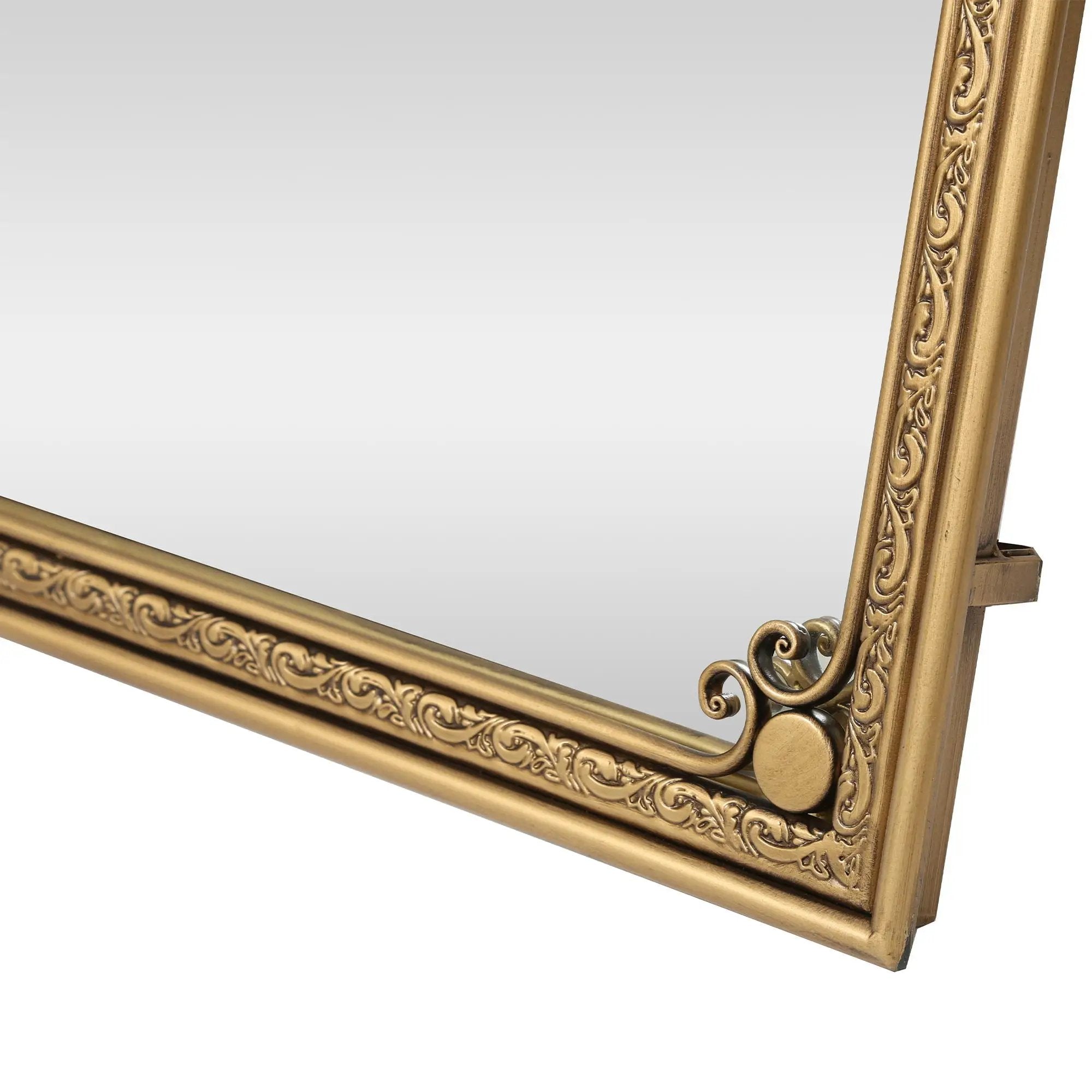 Full Length Mirror With Stand, Floor Standing Dressing - Antique Gold by HouseOfZazla
