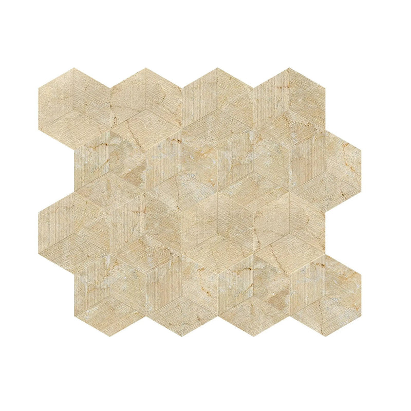 Hexagon Natural Marble Polished Tile For Wall And Floor (Set of 12) by HouseOfZazla