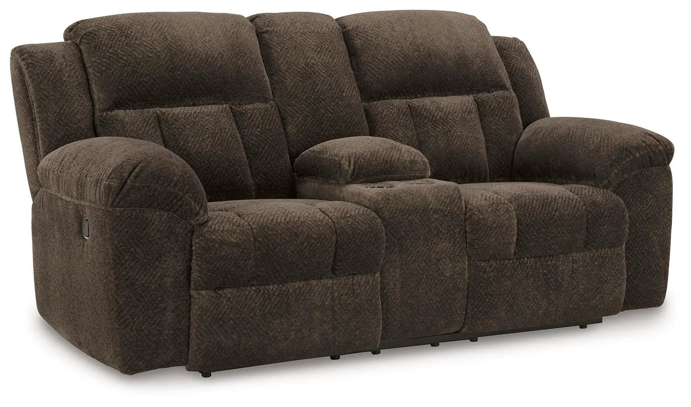 Frohn - Dbl Reclining Loveseat With Console by Unique Piece Furniture