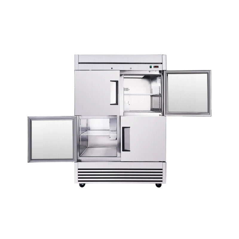 54-Inch 49 Cu.Ft Commercial 6-Shelves Stainless Steel Reach-In Freezer (SAK10247) by SAKSBY WHOLESALE