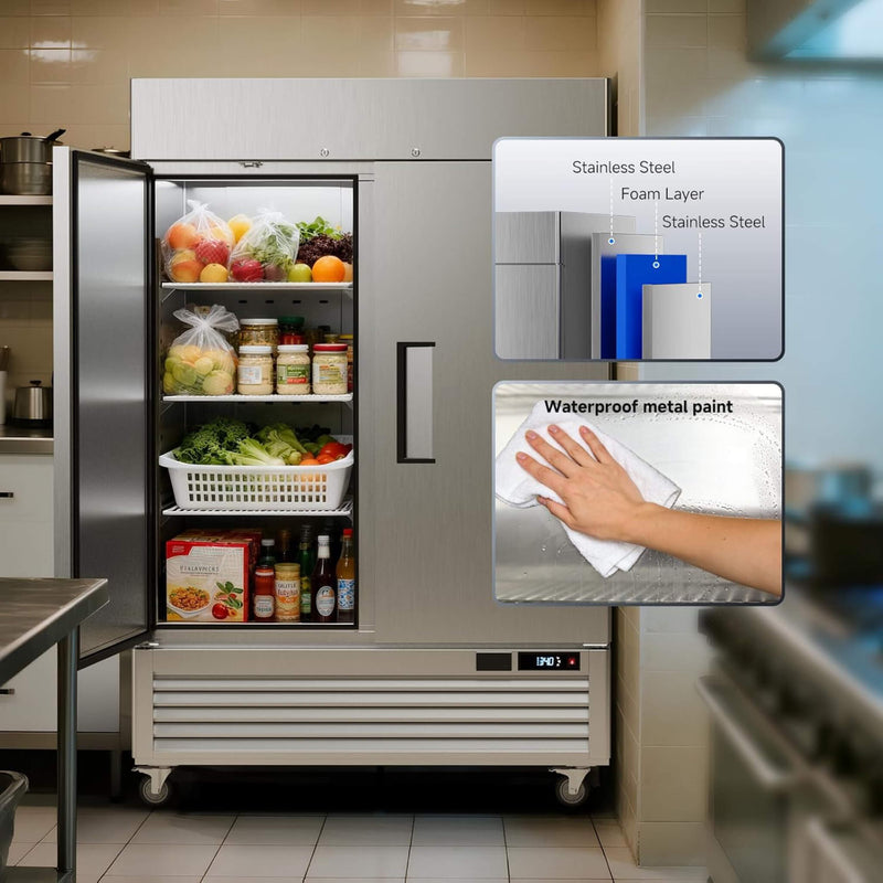 54-Inch Commercial 49 Cu.Ft 2-Door WiFi Refrigerator With Smart App Control (SAK10438) by SAKSBY WHOLESALE