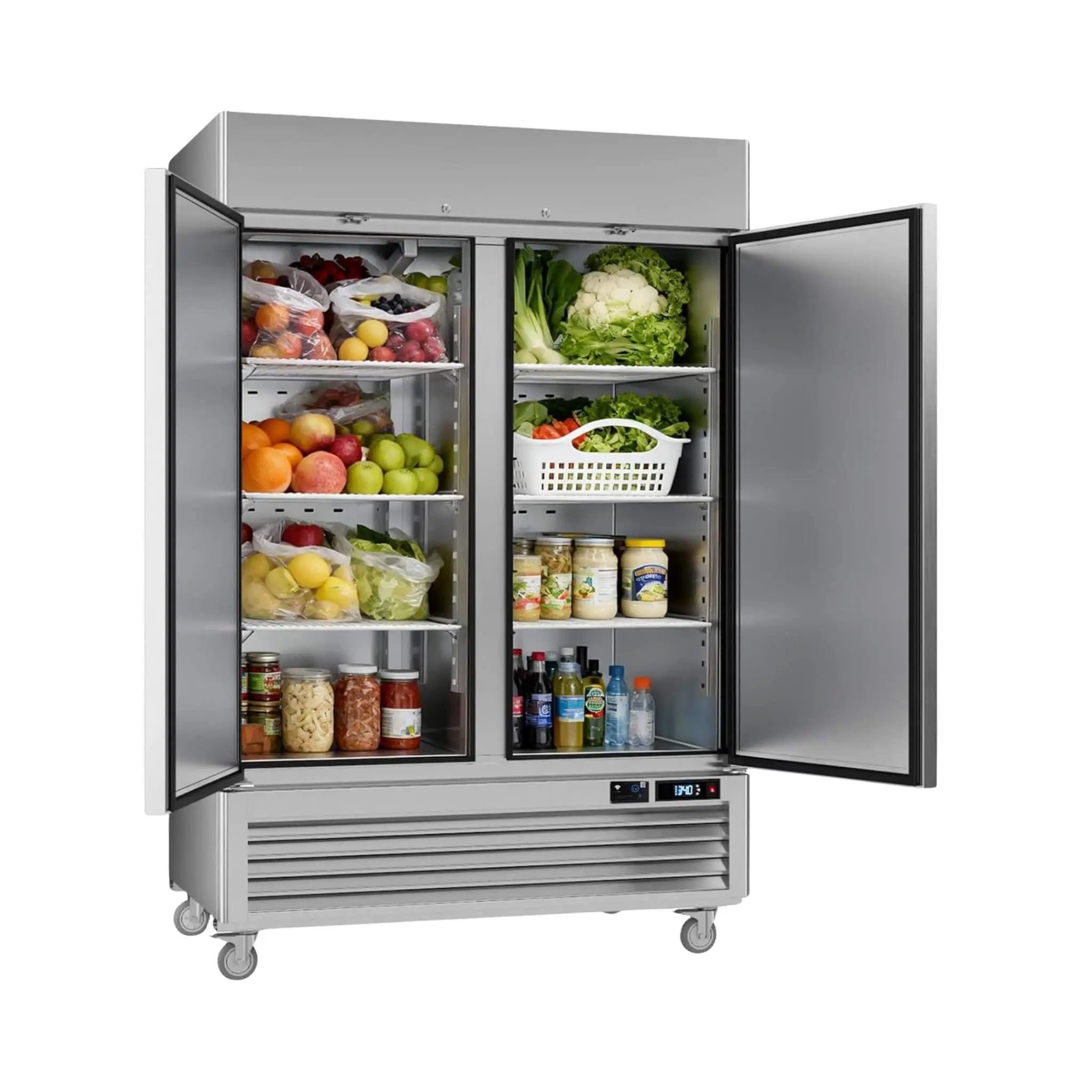 54-Inch Commercial 49 Cu.Ft 2-Door WiFi Refrigerator With Smart App Control (SAK10438) by SAKSBY WHOLESALE