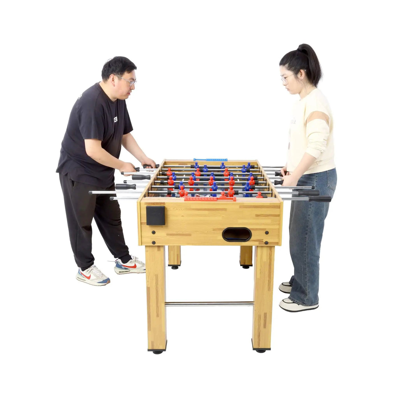 54-Inch Hurricane Light Cherry Foosball Table With Accessories (SAK38651) by SAKSBY WHOLESALE