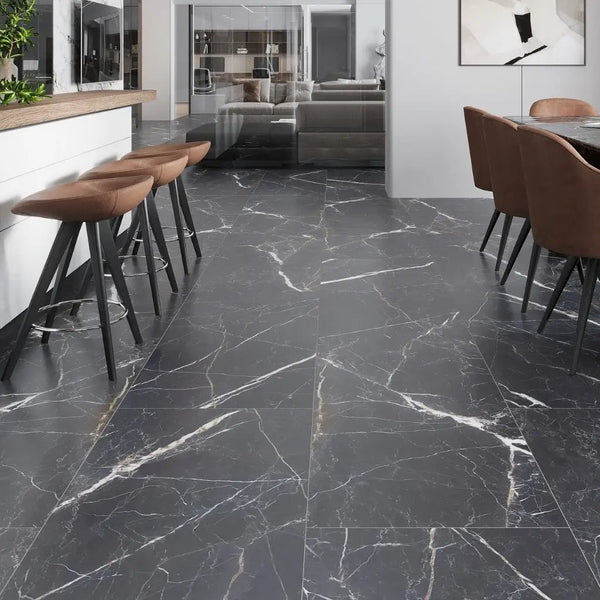 Charcoal Black 24x48 Porcelain Matte Large Format Tile (2 pack, 15.5 sq ft/case)
