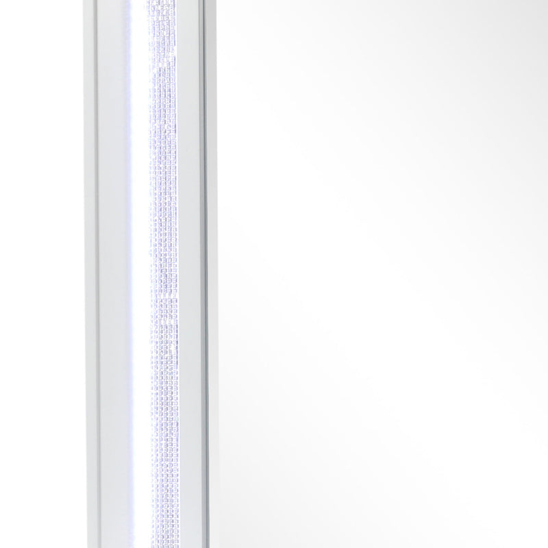 Abigale - Mirror For Dresser Top Made With LED (Includes Only Mirror) - White by HouseOfZazla