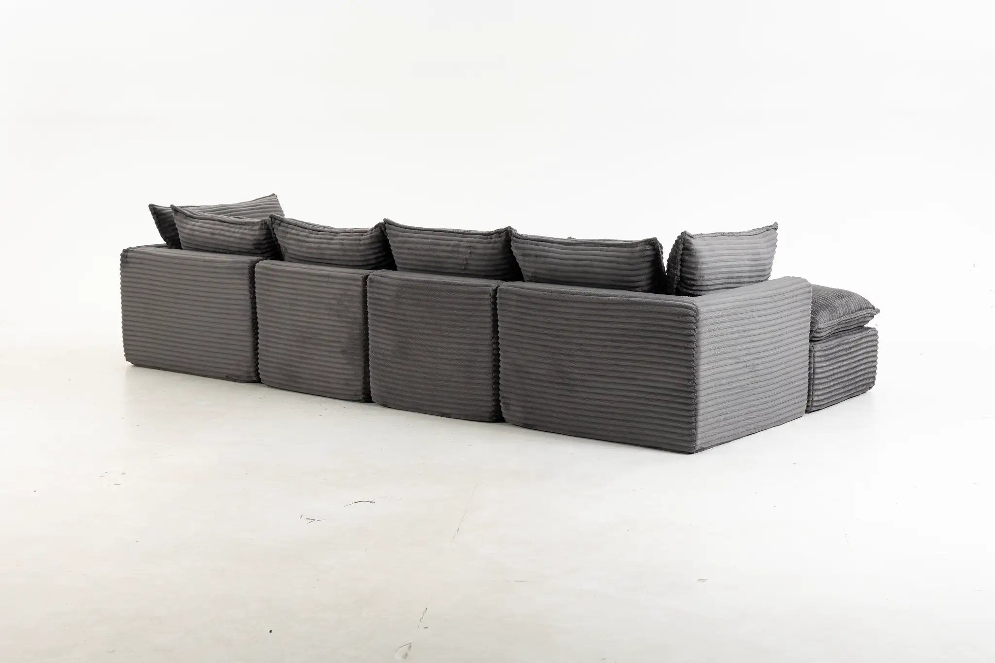 129.8" Width Cloud Couch Oversized Modular Sectional Sofa by HouseOfZazla