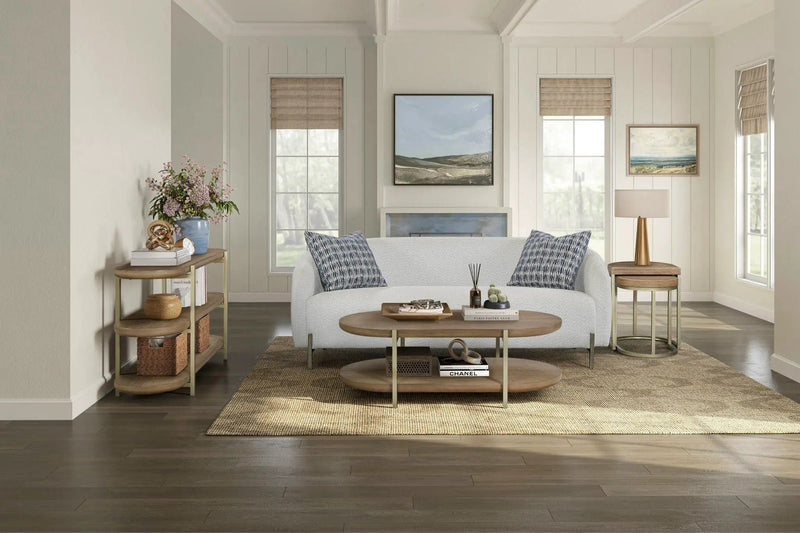 Rounded Sofa - White by Unique Piece Furniture
