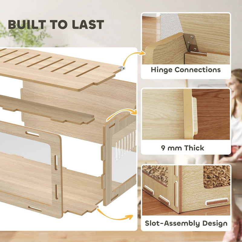 Hamster Cage with Easy View, Air Vents & Openable Roof by HouseOfZazla