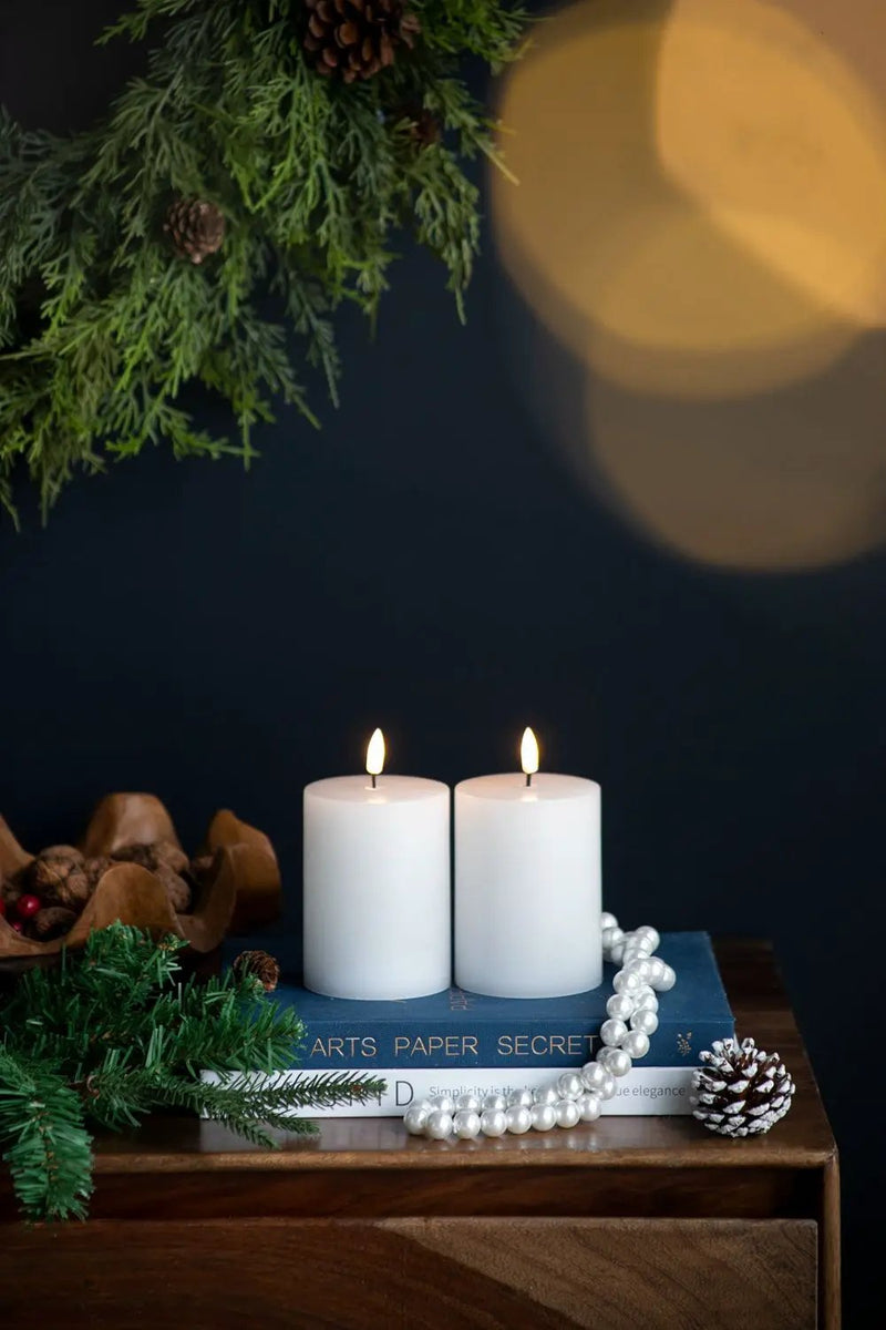 LED Candles With Wick And Remote Control Timer (Set of 2) - White by HouseOfZazla