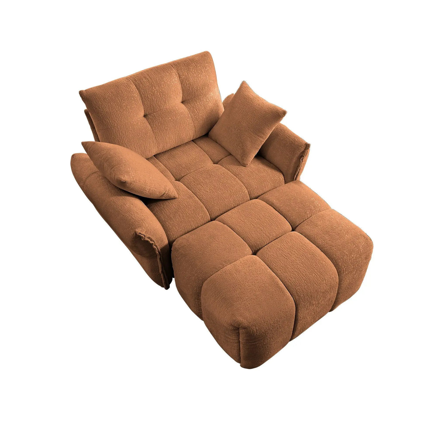 Ergonomic Single Seater Sofa With Ottoman, High Resilience Support Cushions by Unique Piece Furniture