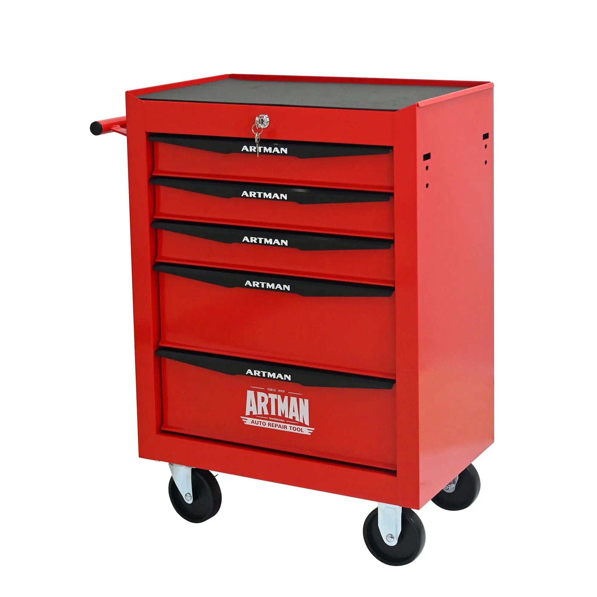 Rolling Metal Tool Chest With Drawers, Steel Storage Cabinet With Ball Bearing Slides by HouseOfZazla