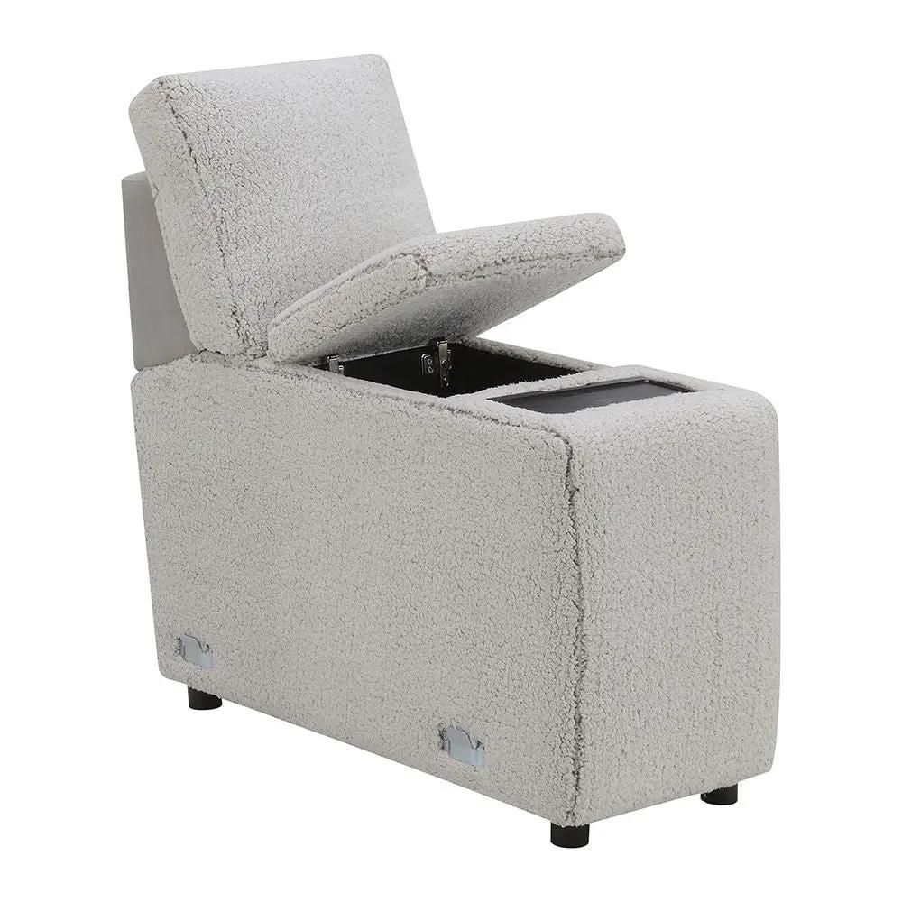 Tarrance - Modular Console With Wireless Charging & USB - Gray
