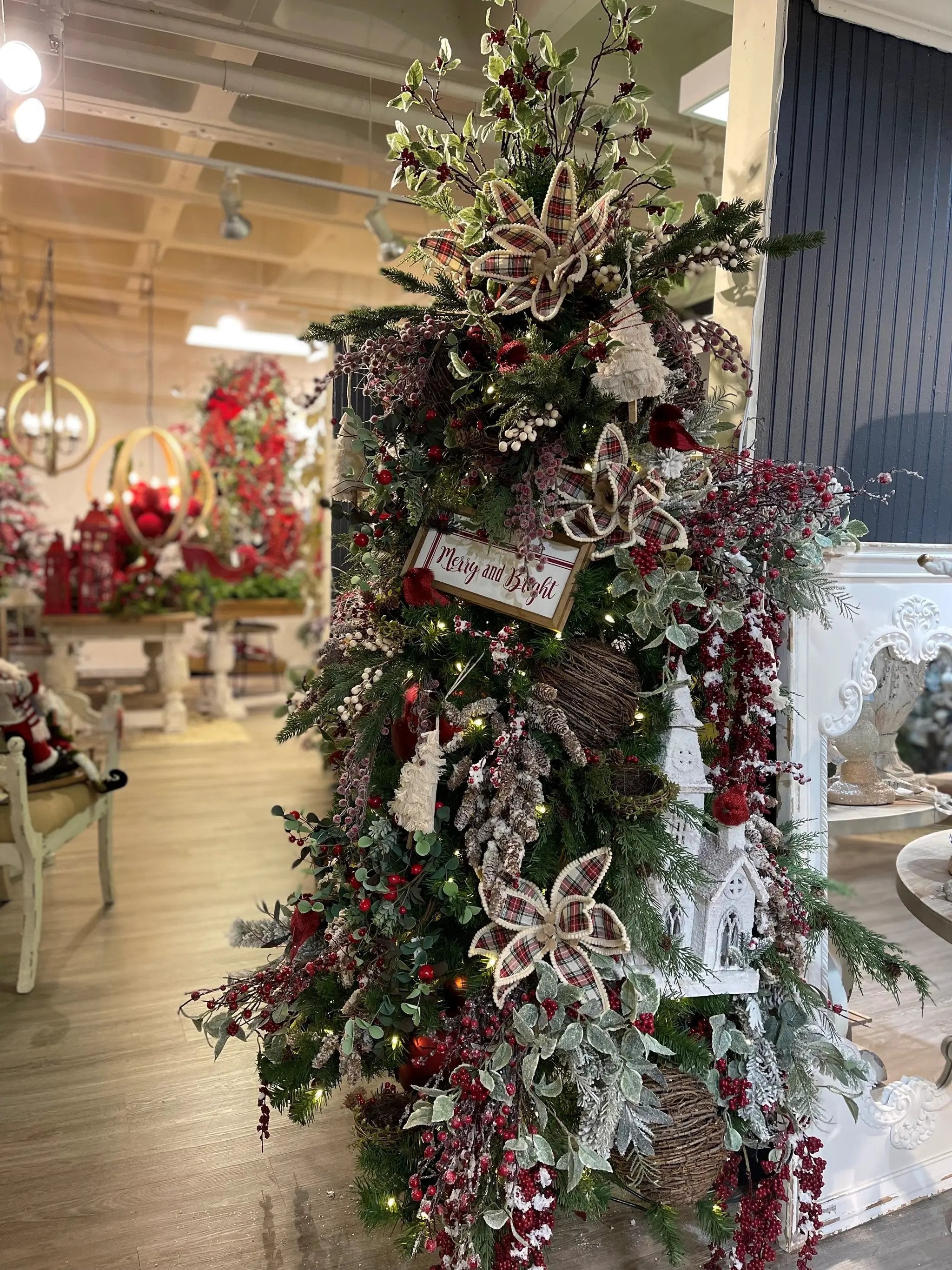 Fringes Embellished Tree Shape Ornament Set of 6 by HouseOfZazla