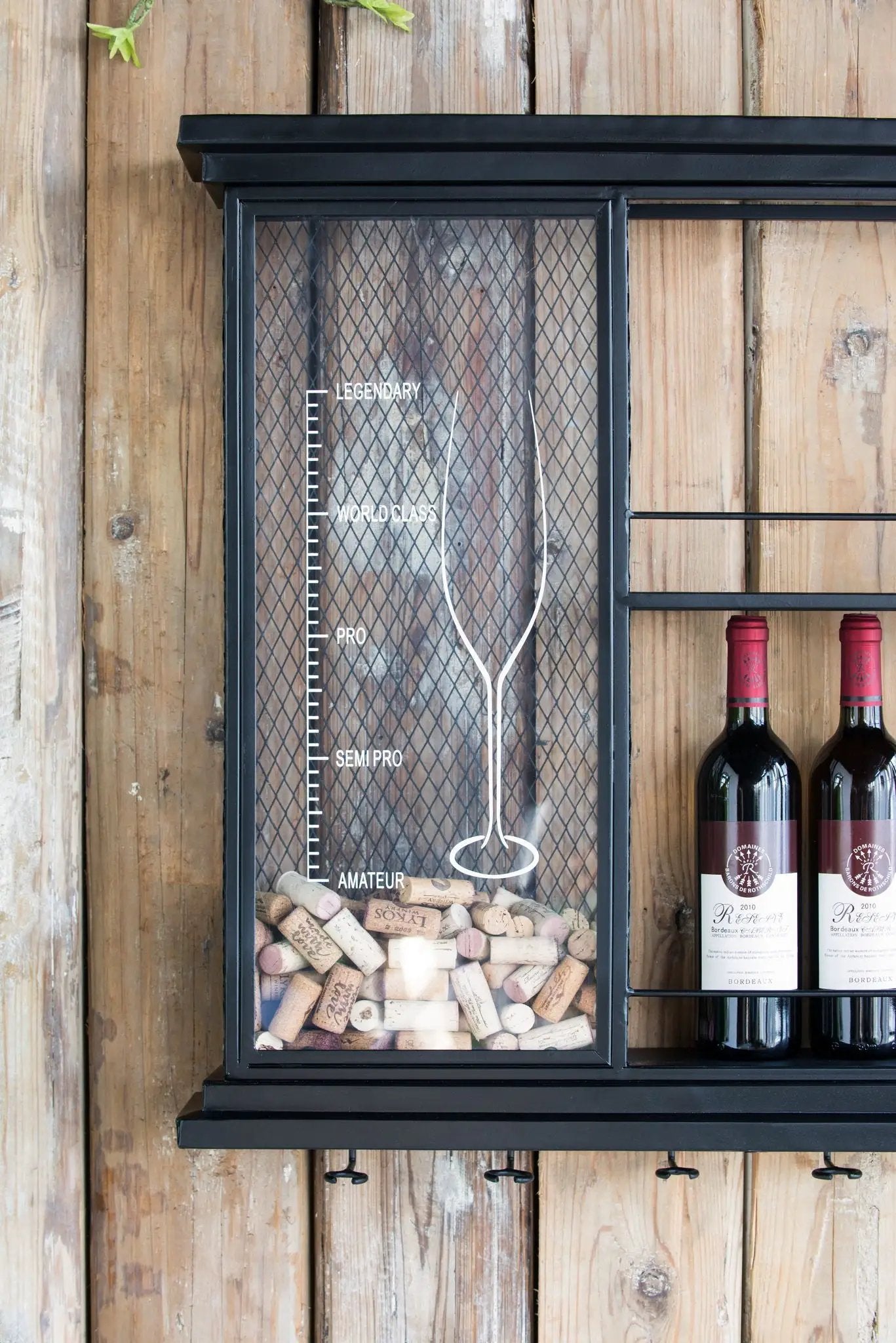 Floating Wine Bar Shelf With Glass Holder And Display Shelves - Black by HouseOfZazla