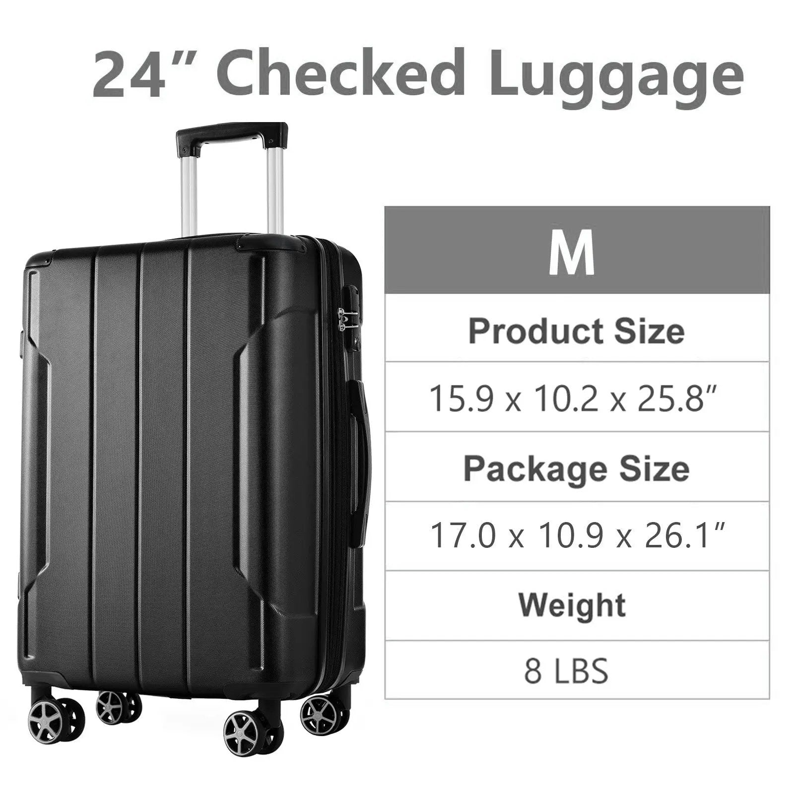 Lightweight Durable ABS Hardshell Luggage by HouseOfZazla